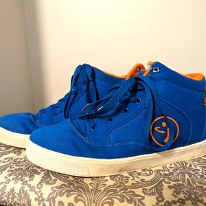 2 pairs of worn Zumba shoes